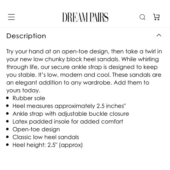 DREAM PAIRS Chunky Block Heel Sandals