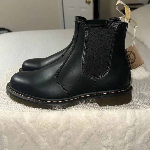 Dr. Martens 11M Black Ladies Air Wair Vegan Leather Felix Chelsea Boots