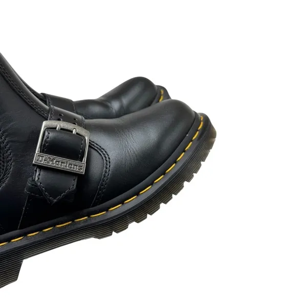 Dr.Martens 2976 Buckle Pull Up Leather Chelsea Boots Black Size US‎ 7 38 EU