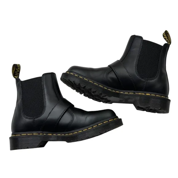 Dr.Martens 2976 Buckle Pull Up Leather Chelsea Boots Black Size US‎ 7 38 EU