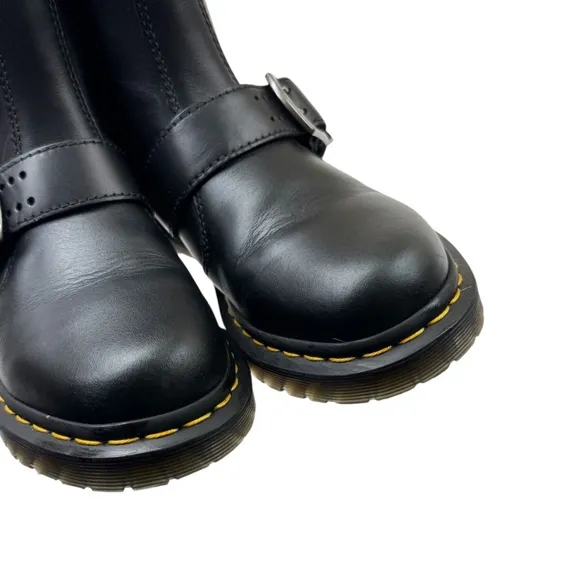 Dr.Martens 2976 Buckle Pull Up Leather Chelsea Boots Black Size US‎ 7 38 EU