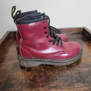 Dr. Martens &quot;Doc&quot; Martens 1460 Patent Leather Burgundy Side Zip 13