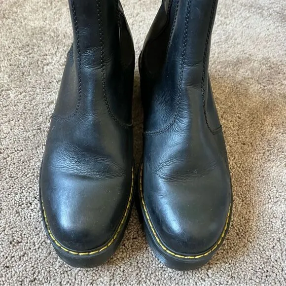 Dr. Martens Women's 9 Rometty Wyoming Leather Platform Chelsea Boots