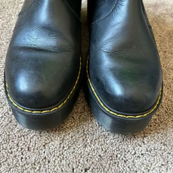 Dr. Martens Women's 9 Rometty Wyoming Leather Platform Chelsea Boots