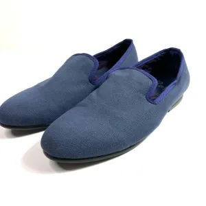 Duke &amp; Dexter Blue Canvas Loafers Size 9