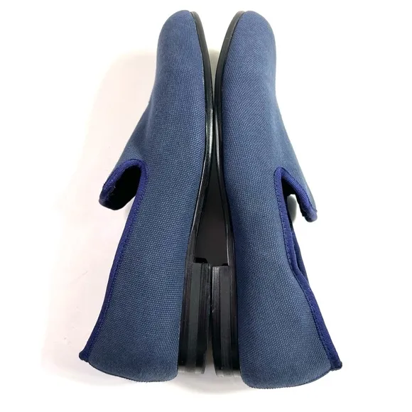 Duke &amp; Dexter Blue Canvas Loafers Size 9