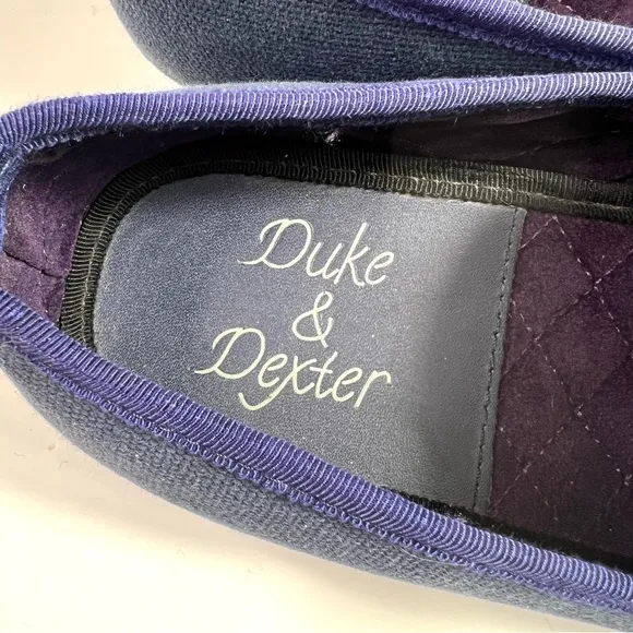 Duke &amp; Dexter Blue Canvas Loafers Size 9
