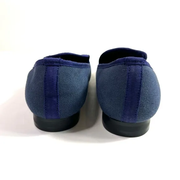 Duke &amp; Dexter Blue Canvas Loafers Size 9