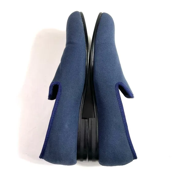 Duke &amp; Dexter Blue Canvas Loafers Size 9