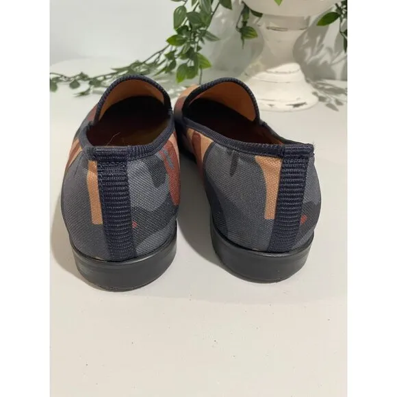 Duke Dexter Camo Loafers Size 8 Handmade In England Canvas Men’s