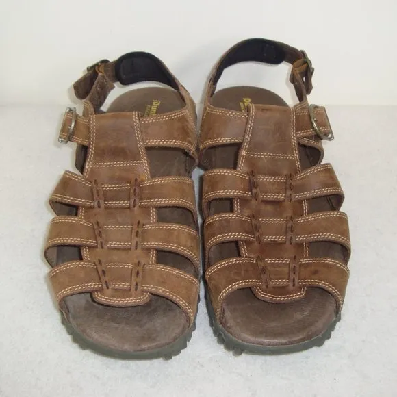 DUNHAM Ruggards Men's Leather Open Toe Fisherman Sandals Size 15EEEE