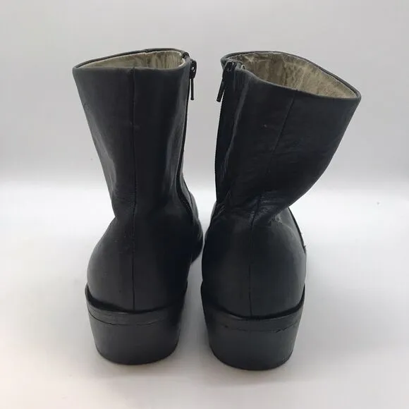 Durango TR820 Short Western Boots Black Leather Side Zip Mens 11.5EE Cowboy Shoe