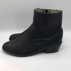 Durango TR820 Short Western Boots Black Leather Side Zip Mens 11.5EE Cowboy Shoe