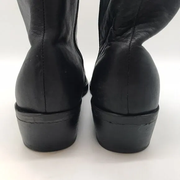 Durango TR820 Short Western Boots Black Leather Side Zip Mens 11.5EE Cowboy Shoe