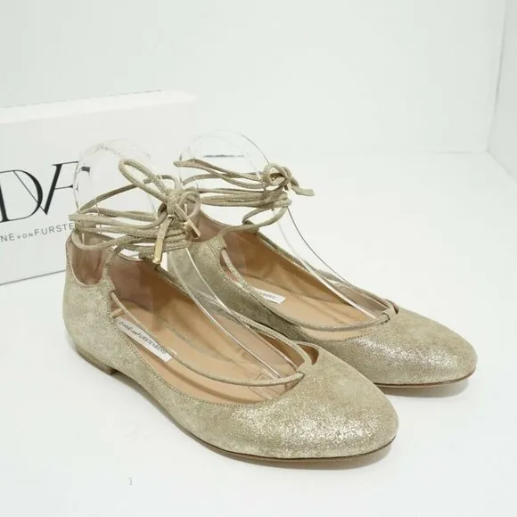 DVF Diane Von Furstenberg Paris Women's Shoes Gold