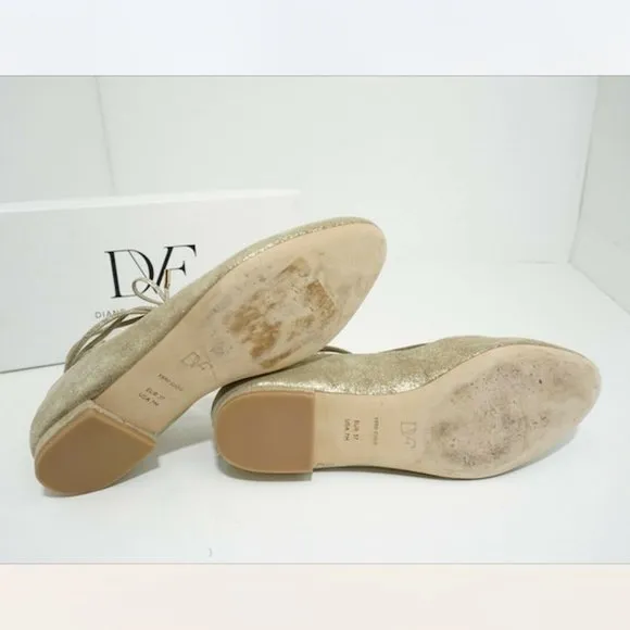 DVF Diane Von Furstenberg Paris Women's Shoes Gold