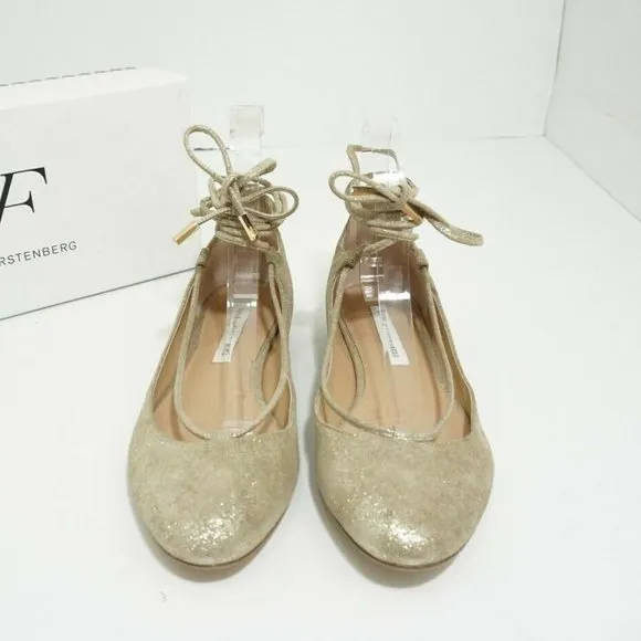 DVF Diane Von Furstenberg Paris Women's Shoes Gold