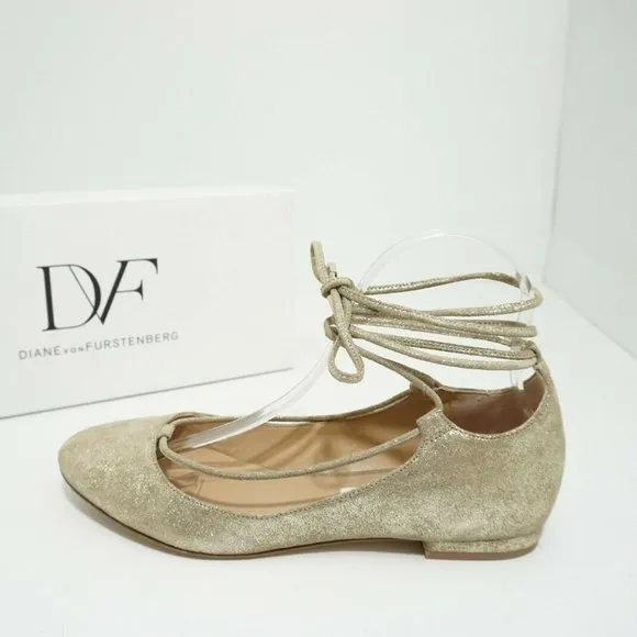 DVF Diane Von Furstenberg Paris Women's Shoes Gold