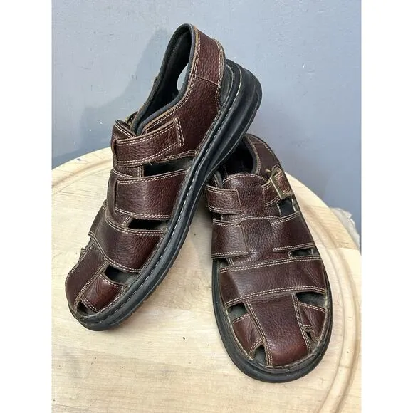 Earth Spirit Fisherman Simon III Sandals Brown Mens 14 Style# 6010833 Leather