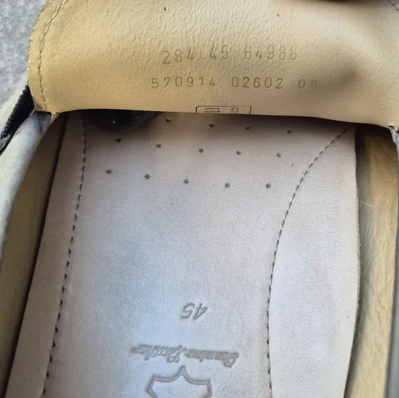 ECCO Gray Waxed Nubuck  Leather Slip On Casual Flats Driving Loafer Size 11/11.5