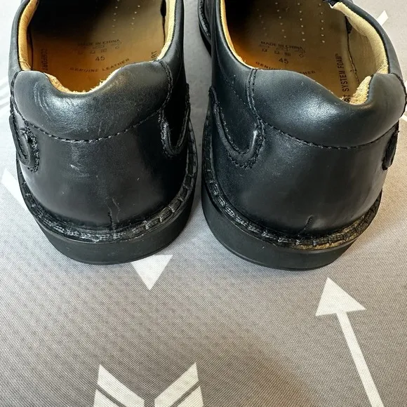 ECCO Seattle Slip On Loafers Black Leather EU 45 US 11 Comfort Arch Support EUC