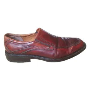 ECCO Burgundy Leather Loafers SZ 42
