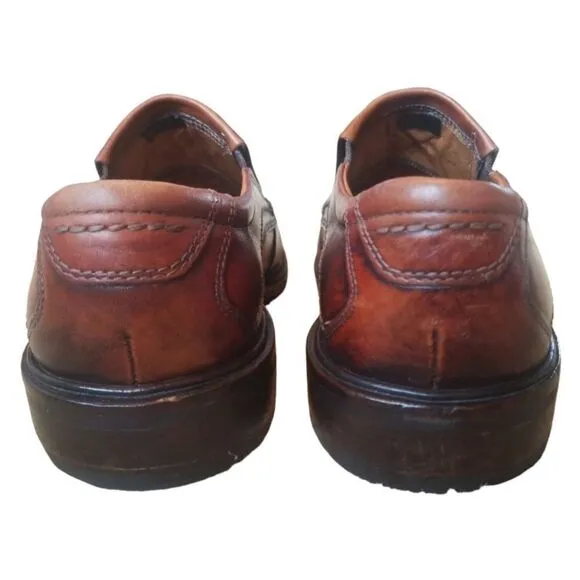 ECCO Burgundy Leather Loafers SZ 42