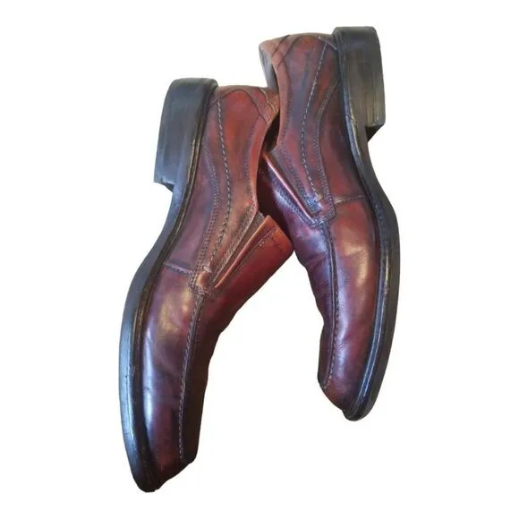 ECCO Burgundy Leather Loafers SZ 42