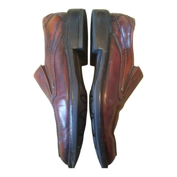 ECCO Burgundy Leather Loafers SZ 42