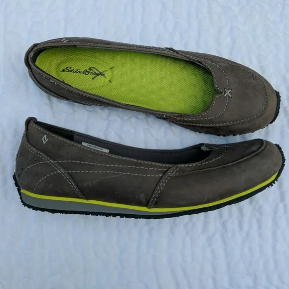 Eddie Bauer women's ballet suede Flats Gray 9
