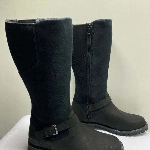 Eddie Bauer Women’s Magnolia Side-Zip Buckle Ankle Boots – Black – Size US 8M