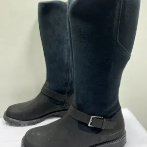 Eddie Bauer Women’s Magnolia Side-Zip Buckle Ankle Boots – Black – Size US 8M