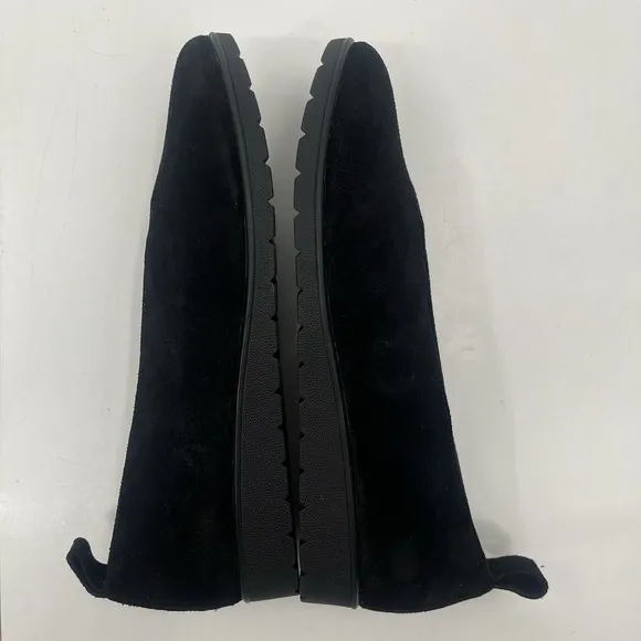 Eileen Fisher Humor Hidden Wedge Ballet Flats in Black Suede Womens 8.5 NWOB