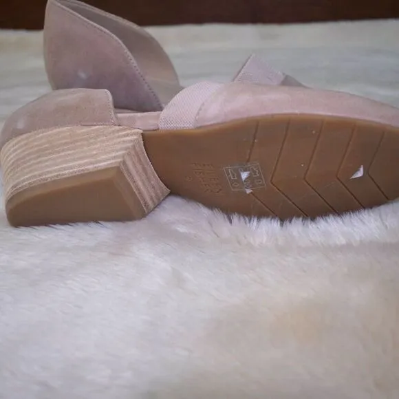 Eileen Fisher Ida Flats Womens Size 8 Beige Suede Pointy Toe Slip On Dress Shoe