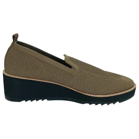 Eileen Fisher Lindy Olive Green Womens Loafers Size 6.5M