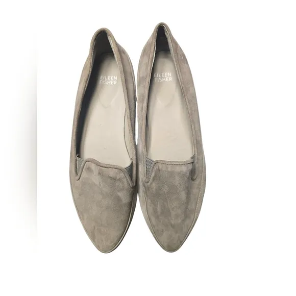 Eileen Fisher Suede Women's Pointy Tan Loafers Sz. 8.5