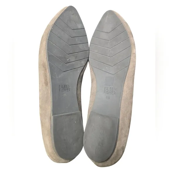 Eileen Fisher Suede Women's Pointy Tan Loafers Sz. 8.5