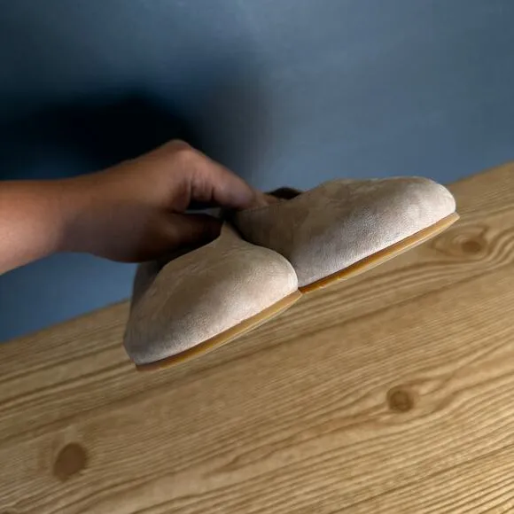 Eileen Fisher Tan Suede Una Hidden Wedge Ballet Flats Womens 8