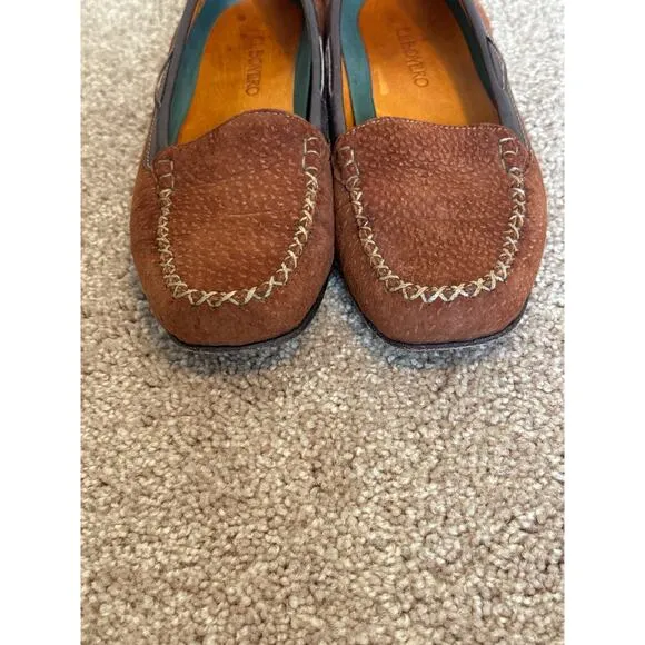 EL BOYERO suede shoes 7 Women Leather Suede Loafers Flats