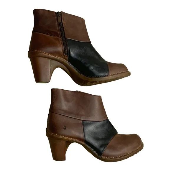 El Naturalista Ankle Boots leather two tone sz 41 -10 US