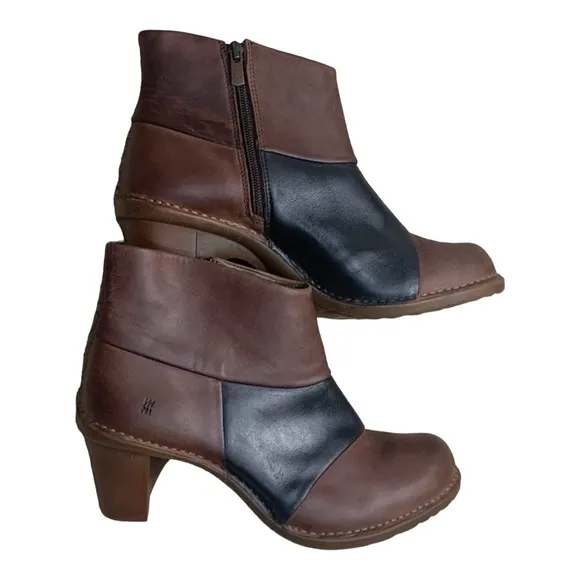 El Naturalista Ankle Boots leather two tone sz 41 -10 US