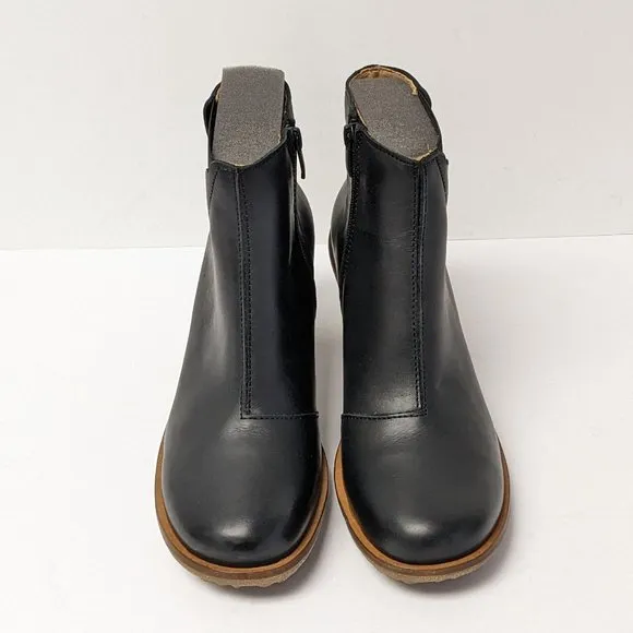 El Naturalista Trivia Ankle Boots, Black Leather, Women's 40 EU (US 9-9.5)