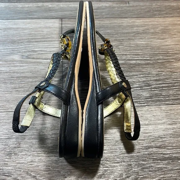 Elaine turner leather sandals size 8 (f110)