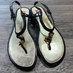 Elaine turner leather sandals size 8 (f110)