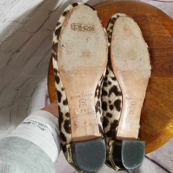 Elaine Turner Lexie Genuine Calf Hair Low Flats