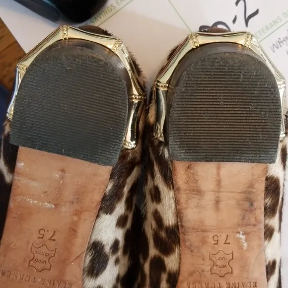 Elaine Turner Lexie Genuine Calf Hair Low Flats
