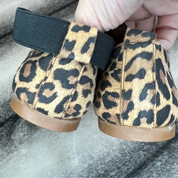 Elephantito Melissa Leopard Print Suede Flats