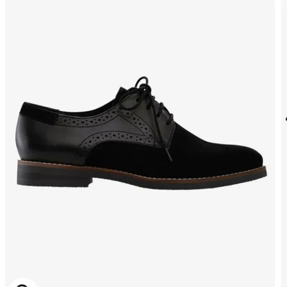 ELLOS leather/suede lace up oxford flats 10