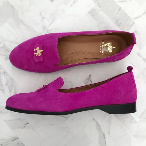 EMBASSY LONDON Magenta Suede Flats Size EU= 39/ US= 8