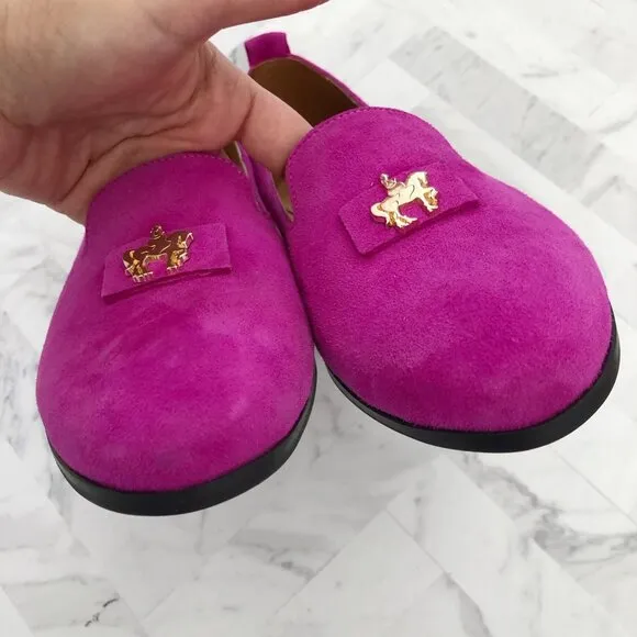 EMBASSY LONDON Magenta Suede Flats Size EU= 39/ US= 8